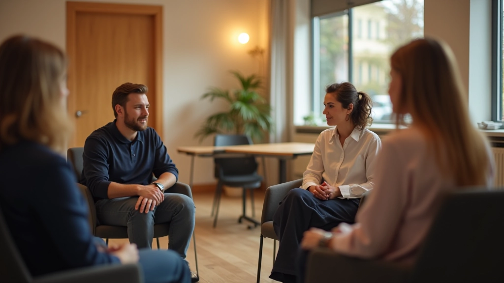 Verschiedene Menschen aus unterschiedlichen Hintergründen treffen sich zu einem Finanzgesprächskreis