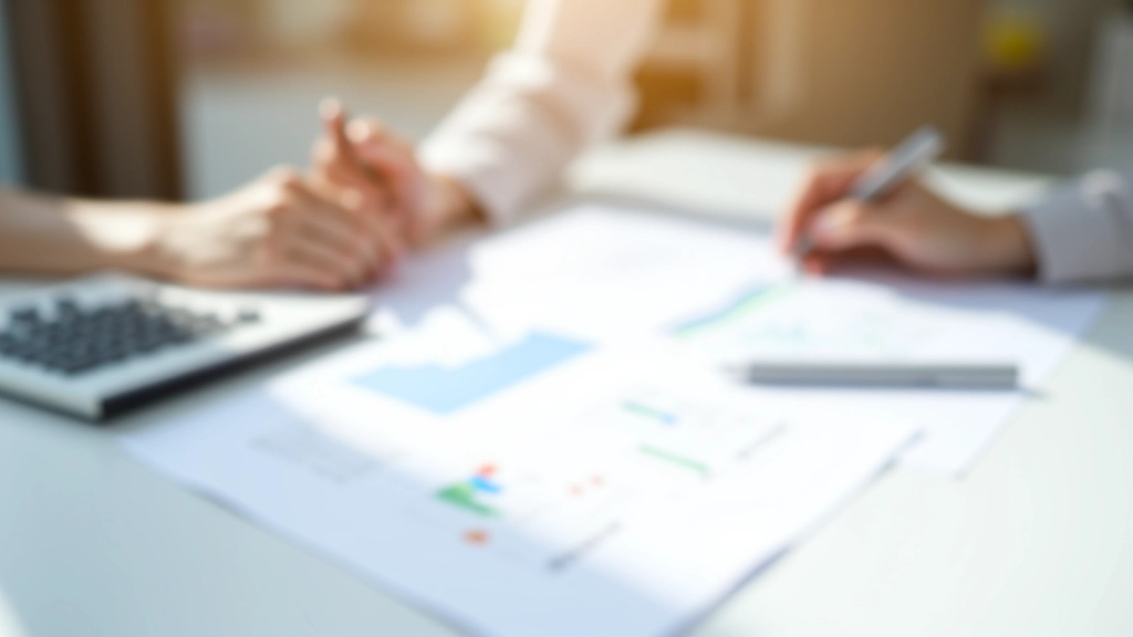 Detaillierte Finanzplan mit Notizen, Taschenrechner und Stift auf strukturiertem Schreibtisch