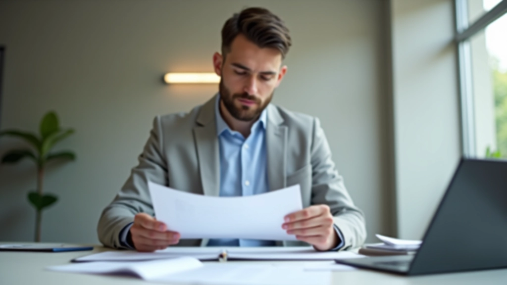 Professionelle Person am Schreibtisch, studiert Finanzberichte und Pläne für eine Spargruppe